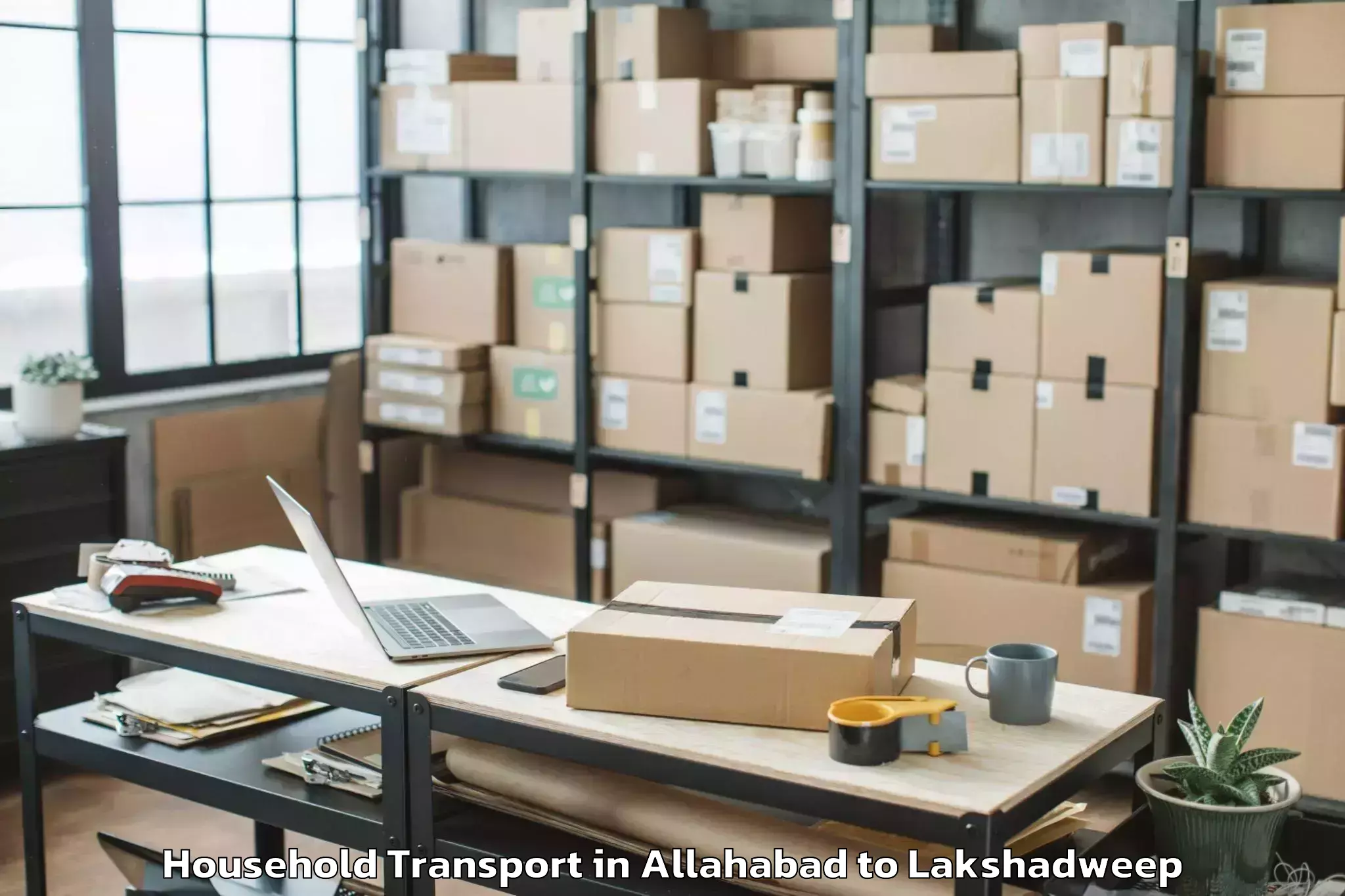 Professional Allahabad to Kiltan Island Household Transport